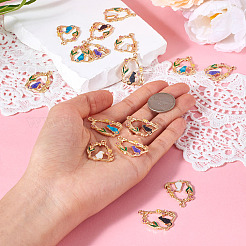 16шт 4 цвета сплава эмалевые подвески&nbsp;ENAM-TA0002-44