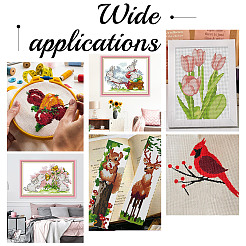 6 шт. 2-х цветные листы ткани для вышивки крестом 11ct AJEW-AR0004-82