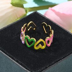 Кольца-манжеты из нержавеющей стали 304 с эмалью для женщин&nbsp;RJEW-U034-01G-01