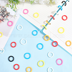 210 шт. 7-х цветные пластиковые кольца для переплета книг&nbsp;KY-CP0001-25A