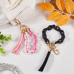 2 шт. 2 стиля акрил и сплав цинка и ПУ подвеска украшение&nbsp;KEYC-CN0001-07B