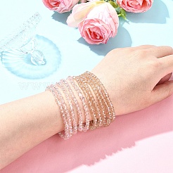 5шт наборы эластичных браслетов из стеклянных бусин&nbsp;BJEW-YW00003-01