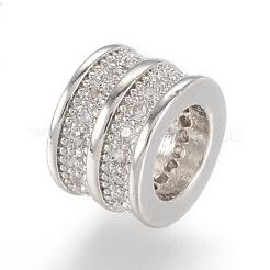 Латунные микро проложить Цирконий Европейский бисером&nbsp;ZIRC-F062-11P