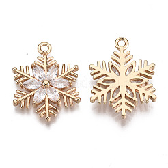 Рождественские латунные микро проложить кубические циркониевые звенья соединители&nbsp;LS-X-KK-R111-009-B01