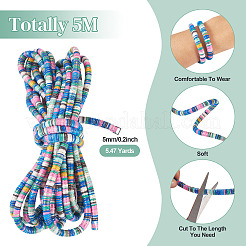 5 м шнур с эластичной обмоткой в этническом стиле&nbsp;OCOR-TA0002-44A