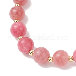 Браслеты из круглых бусин из натурального халцедона для женщин&nbsp;BJEW-JB12551