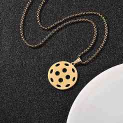 201 нержавеющая сталь пиклбол подвеска коробка цепи ожерелья для женщин мужчин&nbsp;LS-NJEW-H050-01A-G