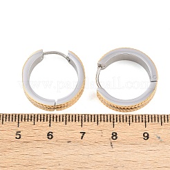 Двухцветные серьги-кольца из нержавеющей стали 304&nbsp;EJEW-L307-02GP