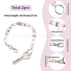 2шт стеклянный брелок&nbsp;HJEW-SC0002-24