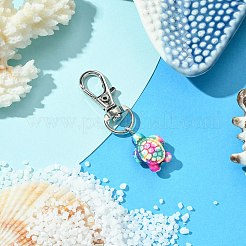 Подвеска из синтетической бирюзы с морской черепахой&nbsp;HJEW-JM02143-01