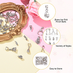 30 шт. 10 стиля латунных подвесных держателей для ледоруба&nbsp;KK-YW0003-64