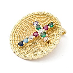 Латунные микро проложить кубического циркония подвески&nbsp;KK-S510-34G-02