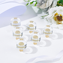 Круглые дверные ручки из латуни и стекла&nbsp;LS-FIND-WH0097-16G