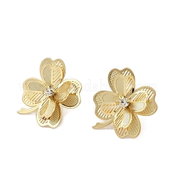 Серьги-гвоздики из латуни с клевером&nbsp;EJEW-A146-02G