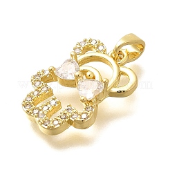 Покрытие стойки латунь микропаве прозрачные подвески из кубического циркония&nbsp;KK-M309-39F-G