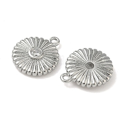 Подвески из латуни с микропаве из кубических цирконий с рифленой отделкой&nbsp;KK-A280-04A-P