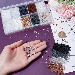 4200шт 14 цвета стеклянный бисер&nbsp;SEED-WR0001-03