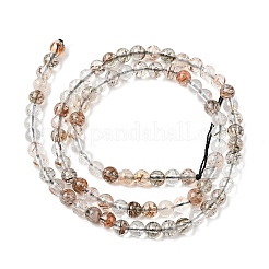 Нити бусин из рутилированного кварца из натурального черного золота&nbsp;G-G344-A01-4mm