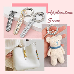 16 шт. Кольца пружинные со стразами из сплава&nbsp;FIND-SP0004-52B