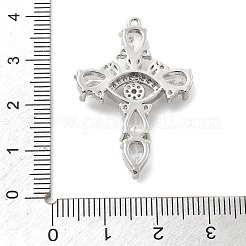 Латунные микропаве прозрачные подвески с фианитом&nbsp;KK-L228-03P-03