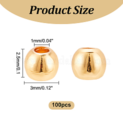 Стойки обшивки латунные бусины&nbsp;KK-LP0001-08G-01