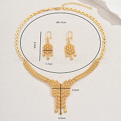 Элегантный комплект из литого сплава с полыми кисточками и ожерелья для невесты для женщин&nbsp;ME8909