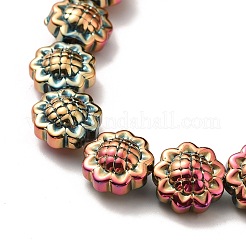 Прозрачные стеклянные бусины гальваническим пряди GLAA-G098-04M