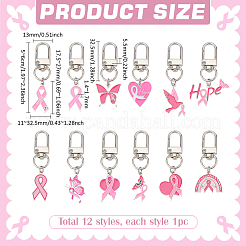 12 шт. Информационная лента из сплава эмалированная подвеска украшения&nbsp;HJEW-PH02212