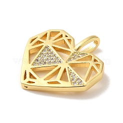 Покрытие стойки латунь микропаве прозрачные подвески из кубического циркония&nbsp;KK-C047-14G