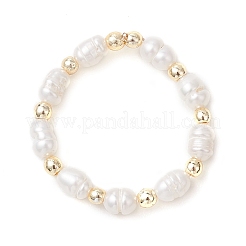 Регулируемые кольца на палец из натурального культивированного пресноводного жемчуга для женщин&nbsp;RJEW-JR00993