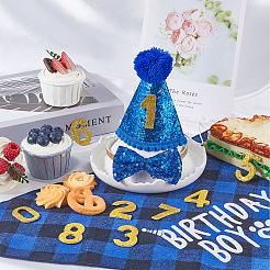 Набор для вечеринки по случаю дня рождения из полиэстера и поликоттона с шапочкой&nbsp;AJEW-WH20010-97