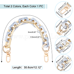 2 шт. 2-х цветные акриловые кабельные цепи ремни для сумок&nbsp;AJEW-PH0002-86
