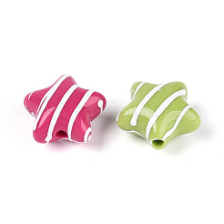 Непрозрачные акриловые и эмалевые бусины&nbsp;SACR-T018-19M