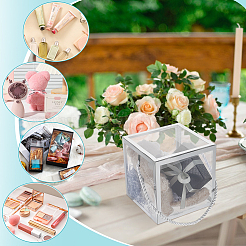 Складные прозрачные упаковочные коробки из ПВХ с горячим тиснением&nbsp;CON-WH0123-24A-01