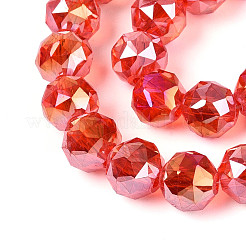 Нити из прозрачных круглых бусин с цветным покрытием ab&nbsp;EGLA-T029-8mm-12T-11