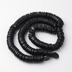 Окрашенные натурального кокосового плоские нити круглые из бисера X-COCB-O003-12F