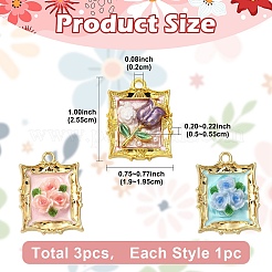 3шт 3 стиля подвески из сплава с эмалью&nbsp;FIND-YW0011-05