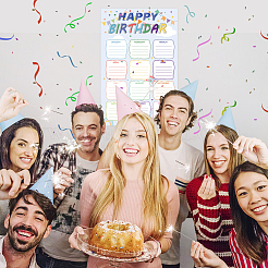 2шт многоразовые плакаты с надписью «С Днем Рождения»&nbsp;AJEW-WH0671-002