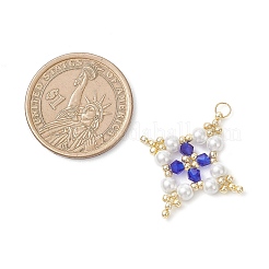 Подвески-звезды из стеклянных бусин&nbsp;PALLOY-MZ01165-02