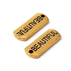 Тибетский стиль сплава прямоугольник с подвесками слов красивых&nbsp;LS-TIBEP-Q043-063AG-RS