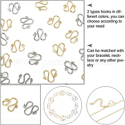 50 шт. 2-х цветные застежки-крючки из нержавеющей стали марки 304&nbsp;STAS-CJ0002-12