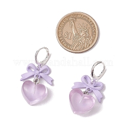 Серьги-кольца в форме сердца из смолы&nbsp;EJEW-JE06375