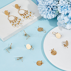 10 шт. фурнитура для сережек-гвоздиков из нержавеющей стали 304&nbsp;STAS-SP0001-88A-G