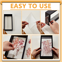 Прямоугольные двухсторонние прозрачные акриловые витрины с деревянными витринами&nbsp;ODIS-WH0038-237C