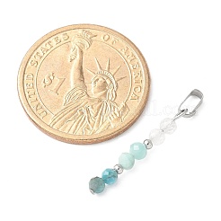 Подвески из граненого круглого натурального кварцевого кристалла&nbsp;PALLOY-JF03529-03