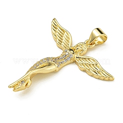 Покрытие стойки латунь микропаве прозрачные подвески из кубического циркония&nbsp;KK-Z067-12G