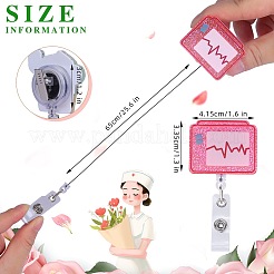 Катушка для значков из блестящего акрила и АБС-пластика&nbsp;AJEW-SZ0002-47D