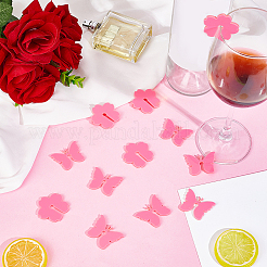 Hobbiesay 2 сумка цветы и бабочки акриловые винные бокалы подвески&nbsp;OACR-HY0001-23B