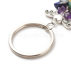 Плоский круглый брелок с подвеской из дерева жизни&nbsp;KEYC-JKC00358