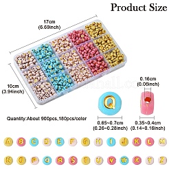 900шт 5 цвета покрытия акриловых бусин&nbsp;OACR-YW0002-42